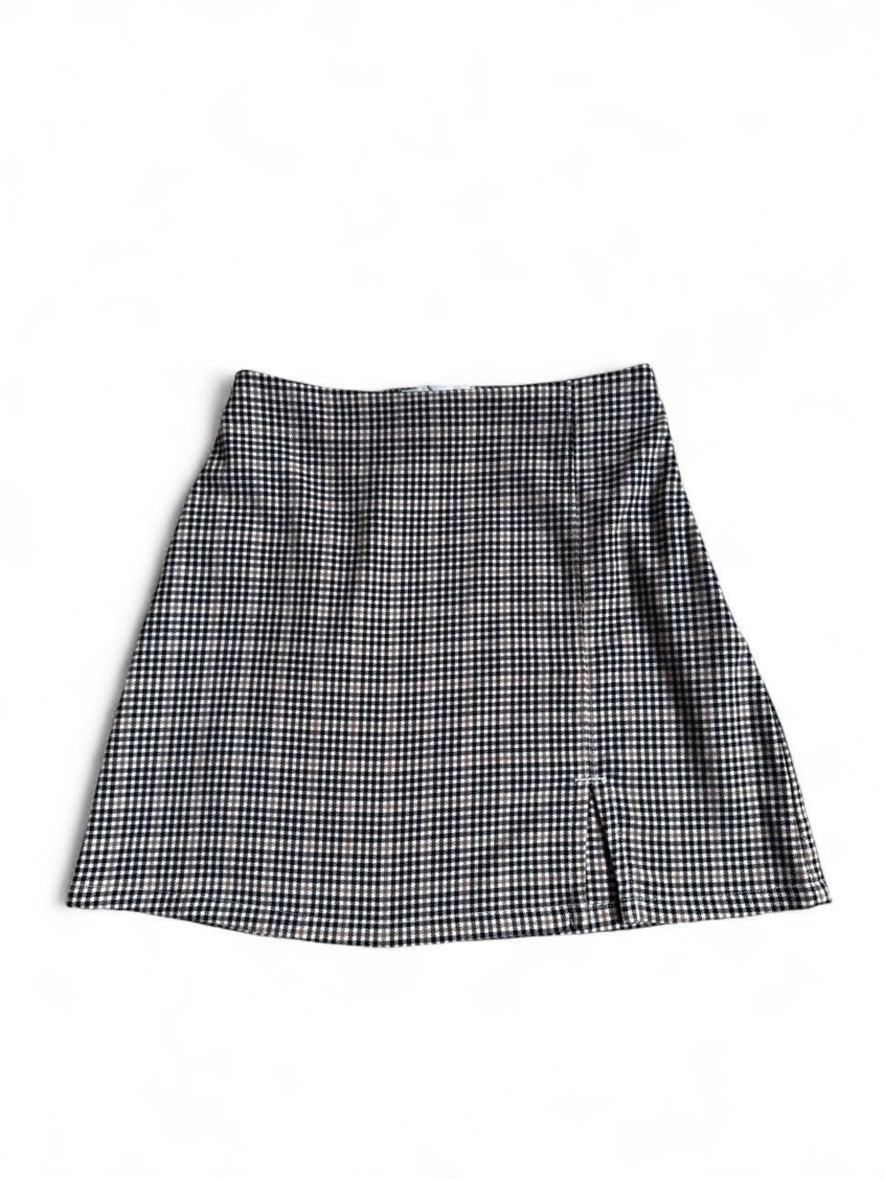 Hollister Black & White Plaid Mini Skirt
